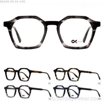 Diseño de moda Unisex Bisel Acetate Acetate Frame